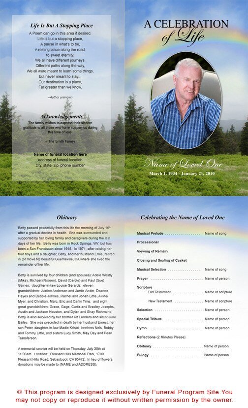 Promise Funeral Booklet Template - The Funeral Program Site