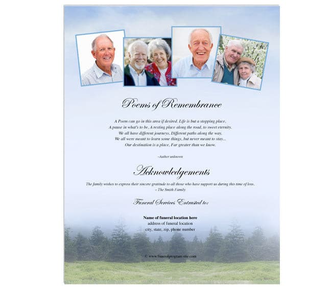 Promise Funeral Flyer Template - The Funeral Program Site