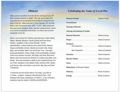 Promise Funeral Program Template - The Funeral Program Site