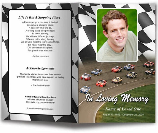 Racing Funeral Program Template - The Funeral Program Site