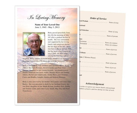 Radiance Funeral Flyer Template - The Funeral Program Site