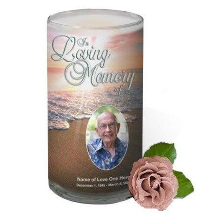 Radiance Glass Personalized Memorial Candle - The Funeral Program Site