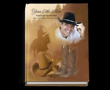 Ranch Perfect Bind Memorial Funeral Guest Book - The Funeral Program Site