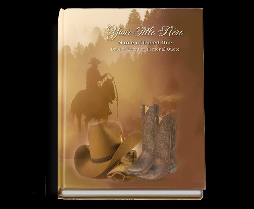 Ranch Perfect Bind Memorial Funeral Guest Book - The Funeral Program Site