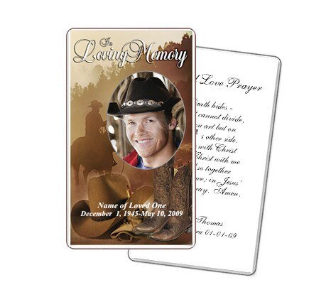 Ranch Prayer Card Template - The Funeral Program Site