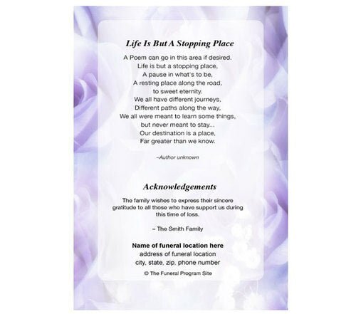 Rapture 8 - Sided Graduated Program Template - The Funeral Program Site