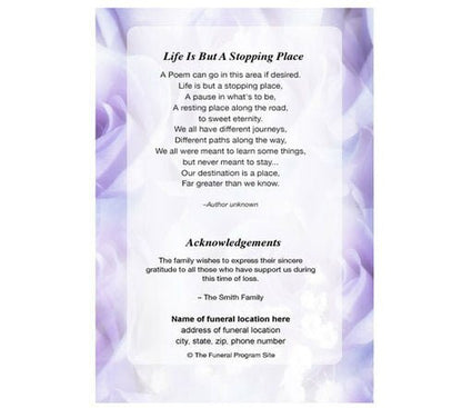 Rapture 8 - Sided Graduated Program Template - The Funeral Program Site