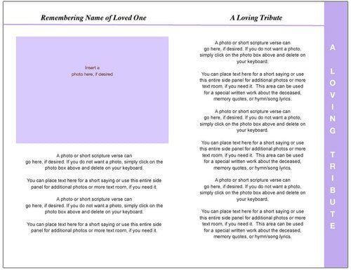 Rapture 8 - Sided Graduated Program Template - The Funeral Program Site