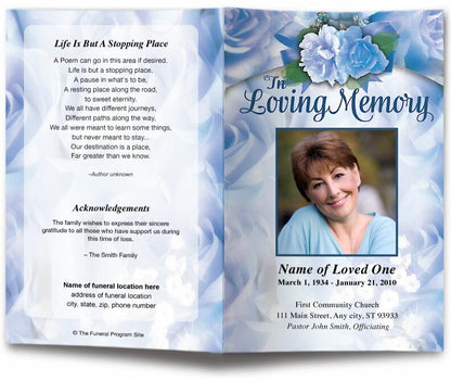 Rapture Funeral Program Template - The Funeral Program Site