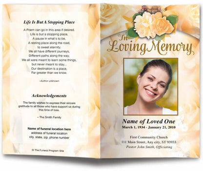 Rapture Funeral Program Template - The Funeral Program Site