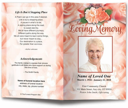 Rapture Funeral Program Template - The Funeral Program Site