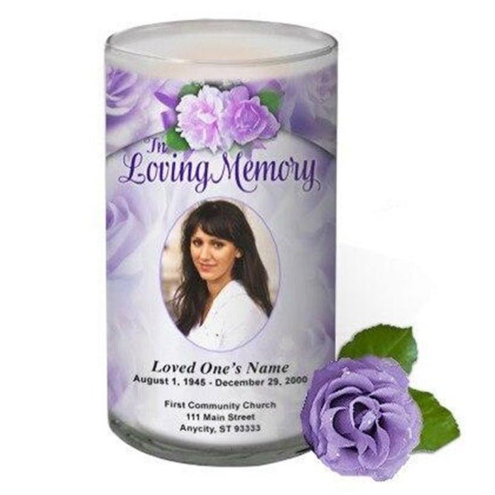 Rapture Glass Personalized Memorial Candle - The Funeral Program Site