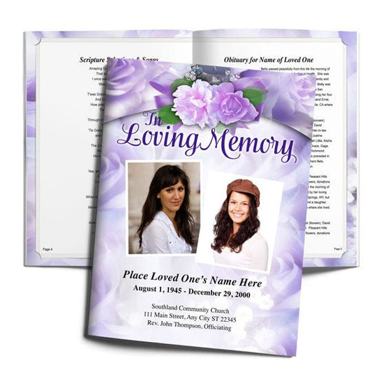 Rapture Tabloid Funeral Booklet Template - The Funeral Program Site