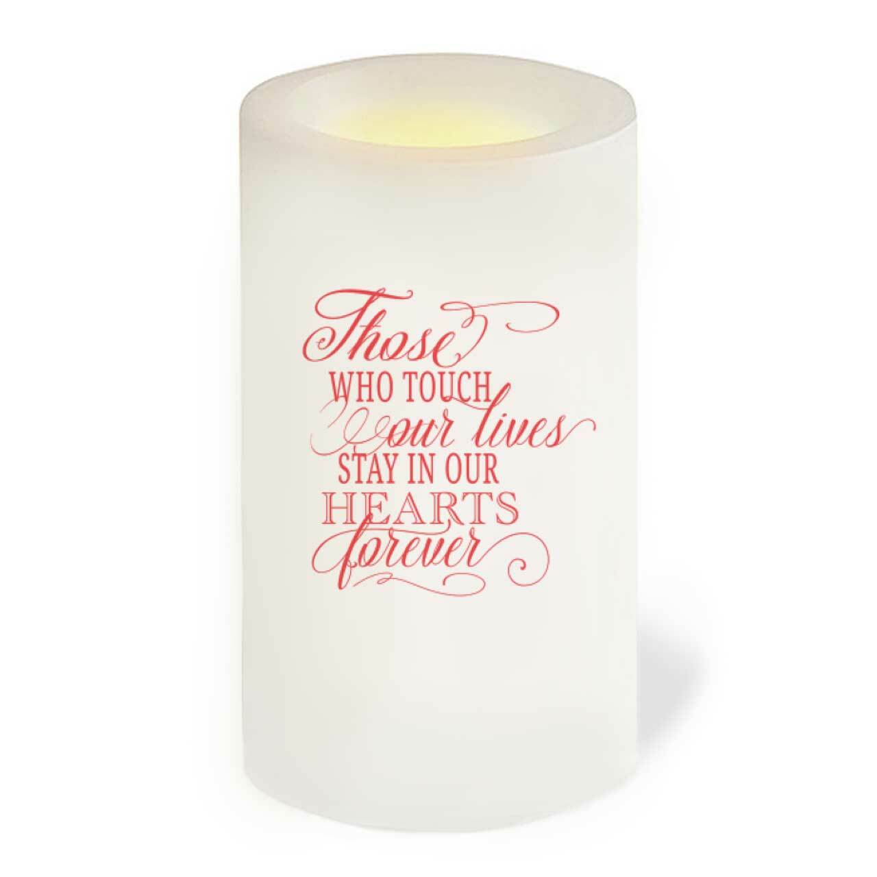 Red Roses Personalized Flameless LED Memorial Candle - The Funeral Program Site