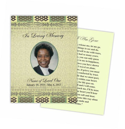 Redeemed Small Memorial Card Template - The Funeral Program Site