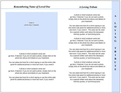 Reflection 8 - Sided Graduated Program Template - The Funeral Program Site