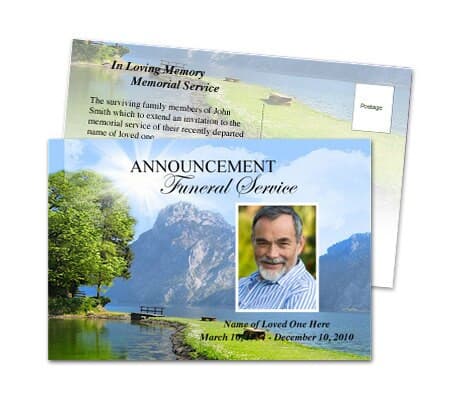 Reflection Funeral Announcement Template - The Funeral Program Site