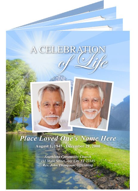 Reflection Funeral Booklet Template - The Funeral Program Site