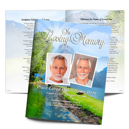 Reflection Funeral Booklet Template - The Funeral Program Site