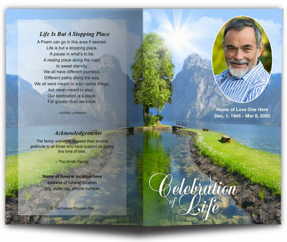 Reflection Funeral Program Template - The Funeral Program Site