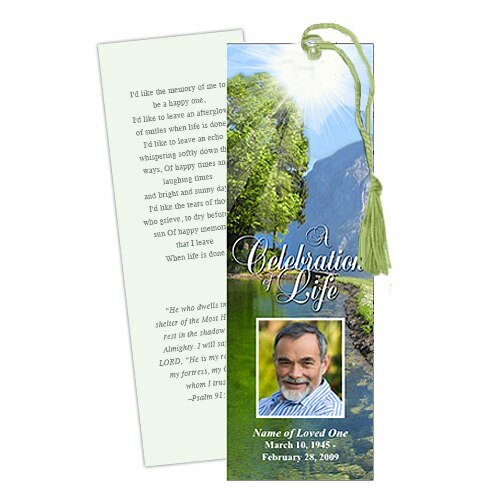 Reflection Memorial Bookmark Template - The Funeral Program Site