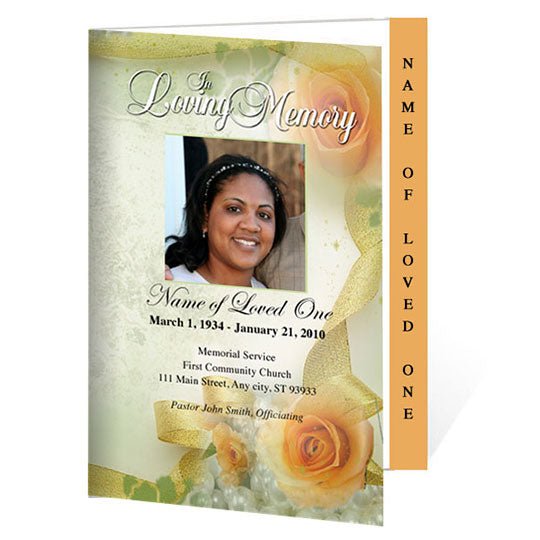 Rejoice 4 - Sided Graduated Funeral Program Template - The Funeral Program Site