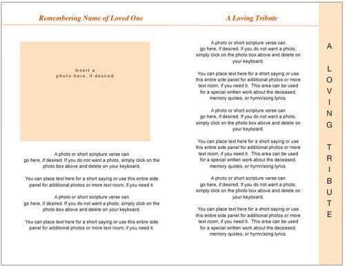 Rejoice 8 - Sided Graduated Program Template - The Funeral Program Site