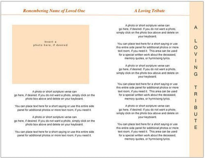 Rejoice 8 - Sided Graduated Program Template - The Funeral Program Site