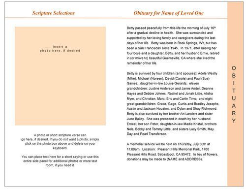 Rejoice 8 - Sided Graduated Program Template - The Funeral Program Site