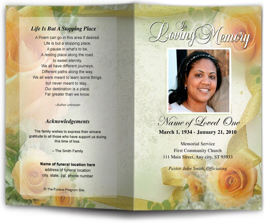 Rejoice Funeral Program Template - The Funeral Program Site