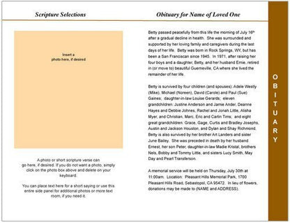 Renewal 8 - Sided Graduated Program Template - The Funeral Program Site