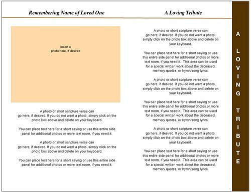 Renewal 8 - Sided Graduated Program Template - The Funeral Program Site