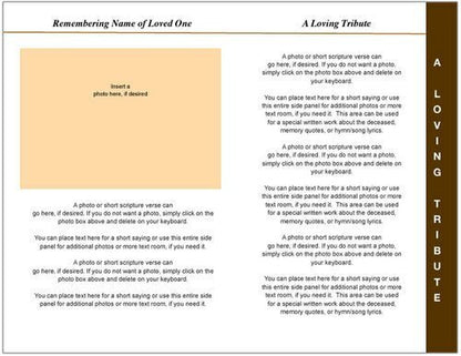 Renewal 8 - Sided Graduated Program Template - The Funeral Program Site