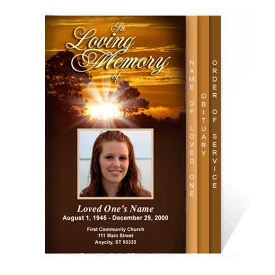 Renewal 8 - Sided Graduated Program Template - The Funeral Program Site