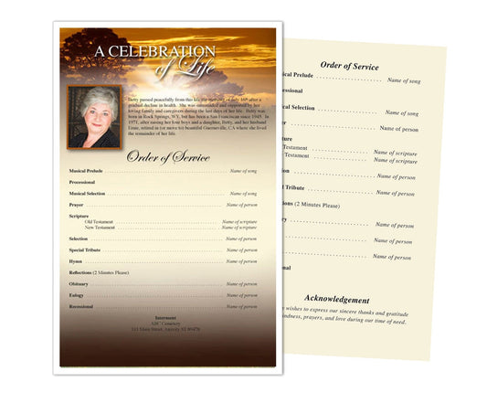 Renewal Funeral Flyer Template - The Funeral Program Site