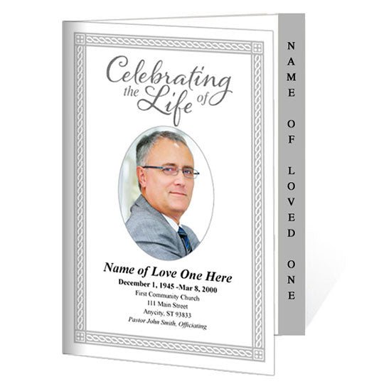 Romans 4 - Sided Graduated Funeral Program Template - The Funeral Program Site