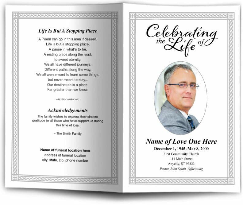 Romans Funeral Program Template - The Funeral Program Site