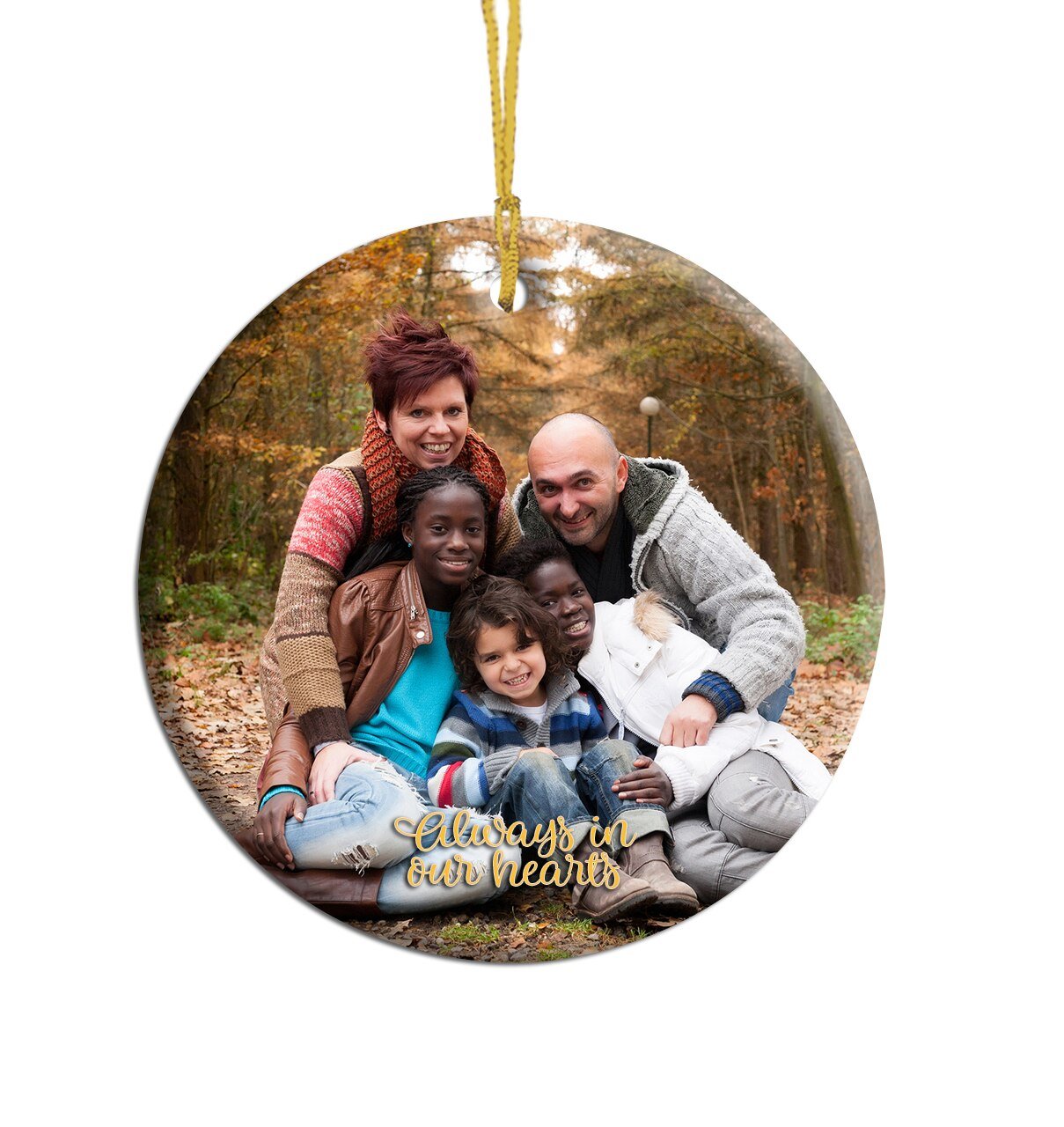 Round Ceramic In Loving Memory Christmas Ornament - The Funeral Program Site