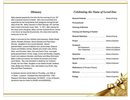 Royalty Funeral Program Template - The Funeral Program Site