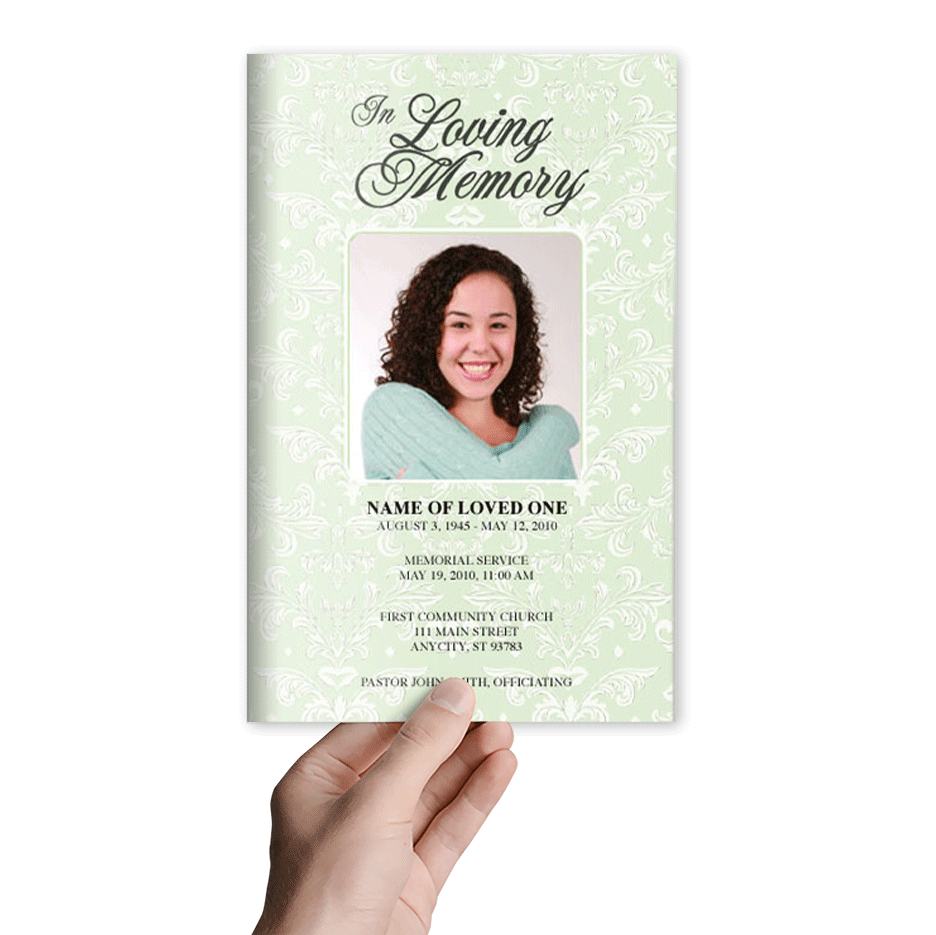 Sachet Funeral Program Template - The Funeral Program Site