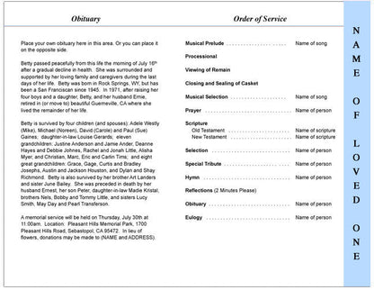 Salvation 4 - Sided Graduated Funeral Program Template - The Funeral Program Site