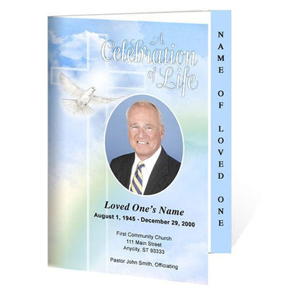 Salvation 4 - Sided Graduated Funeral Program Template - The Funeral Program Site