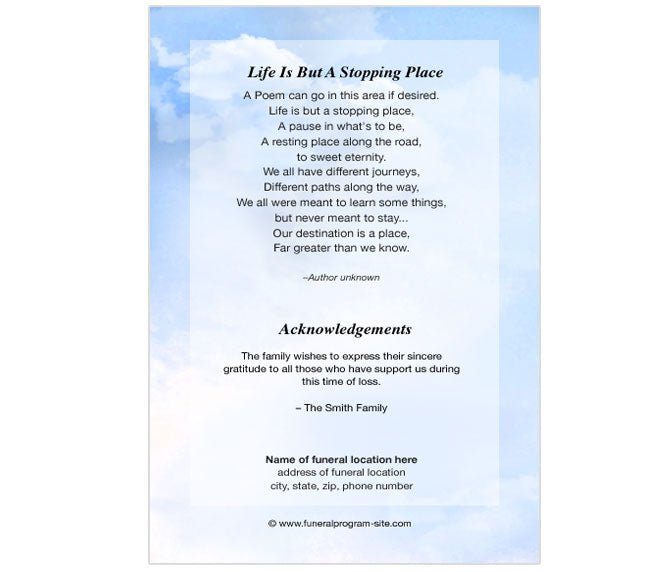 Salvation 4 - Sided Graduated Funeral Program Template - The Funeral Program Site