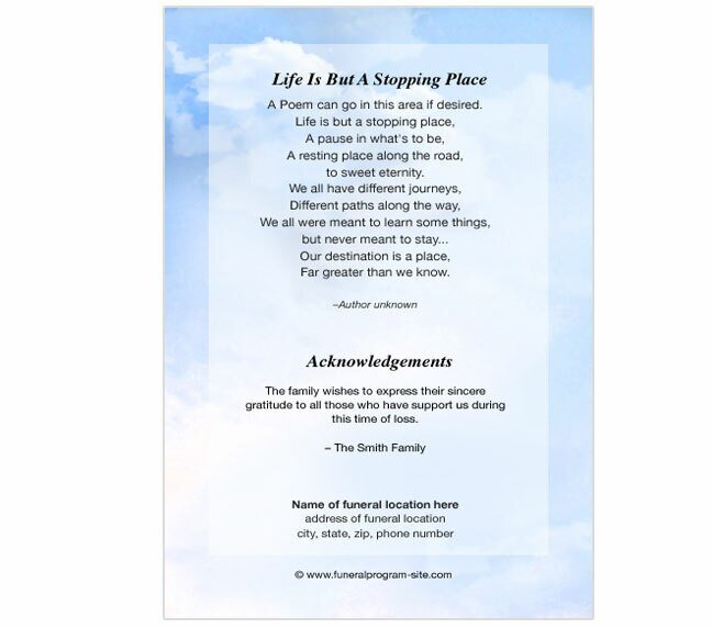 Salvation Funeral Booklet Template - The Funeral Program Site