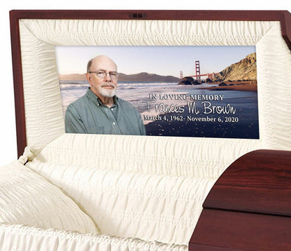 San Francisco Custom Casket Panel Insert - The Funeral Program Site