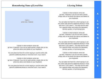 Sandy 8 - Sided Graduated Program Template - The Funeral Program Site