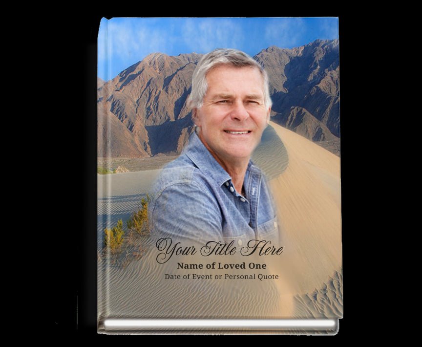 Sandy Perfect Bind Memorial Funeral Guest Book - The Funeral Program Site