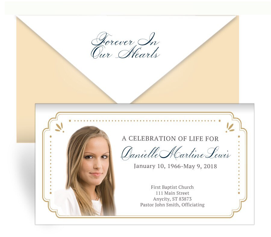 Scallop Envelope Fold Program Done For You Design & Print (Pack of 50) - The Funeral Program Site