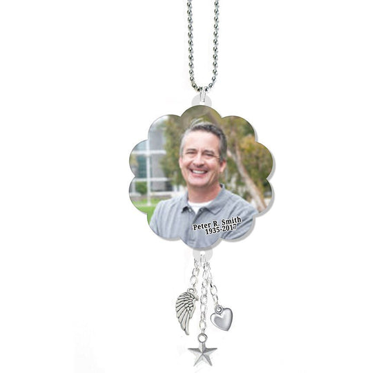 Scallop In Loving Memory Memorial Car Charm - The Funeral Program Site