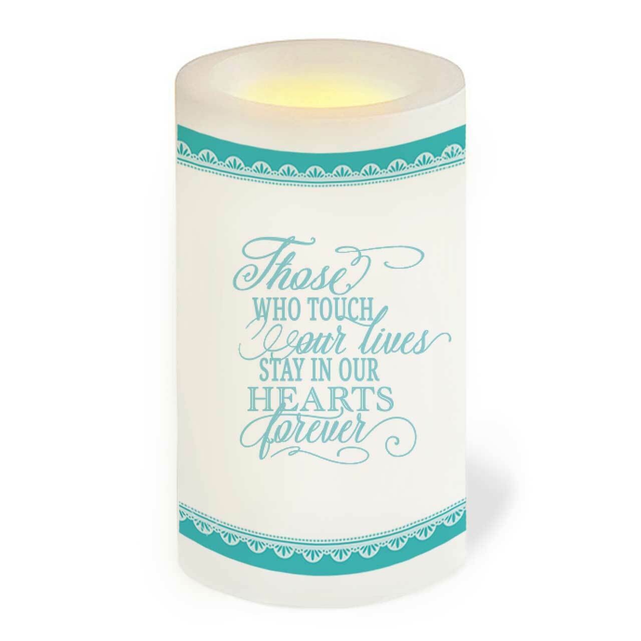 Scallop Personalized Flameless LED Memorial Candle - The Funeral Program Site